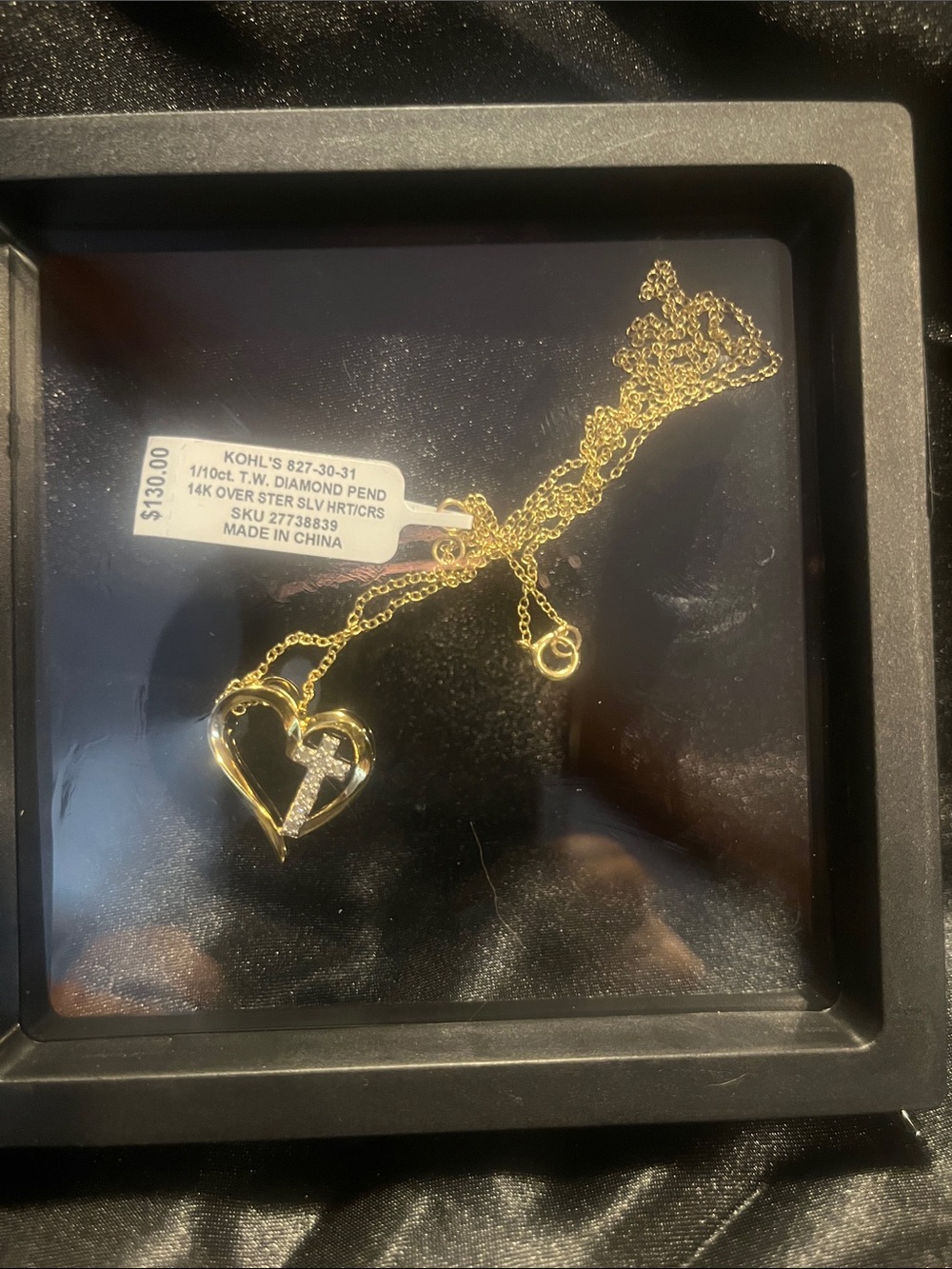 Kohl's Gold Heart Pendant Necklace with Diamond Accents